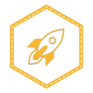 Rocketship Project Badge - JavaScript for WordPress